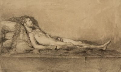 Timmy Resting, charcoal drawing, 20" x 30", $4500 | © JC Washbourne, 2019